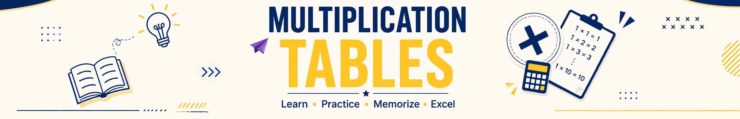 Multiplication Tables Banner